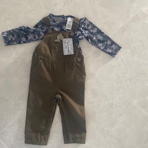 Tommy Bahama brand new two piece infant overall set